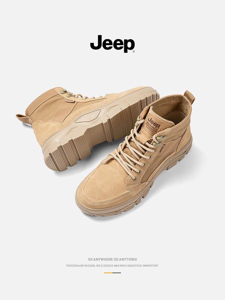 JEEP MARTIN BOOTS HIGH TOP MENS SHOES AUTUMN WINTER CASUAL HIKING HIKING HIKING SHOES MENS FLEECE OUTDOOR CARGO BOOTS