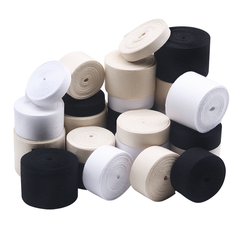 平纹棉商标带黑白米色手工diy