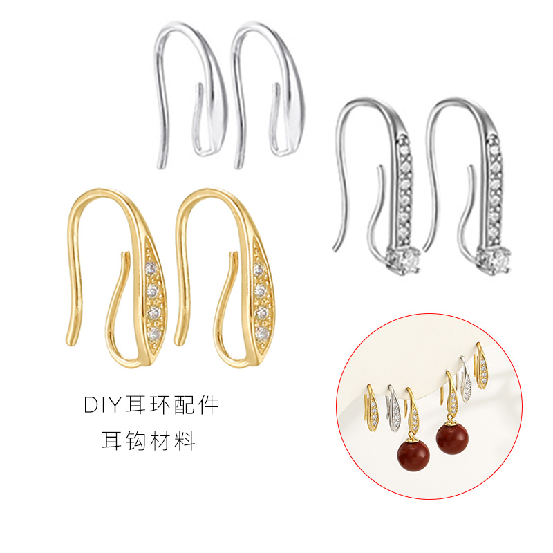 致闺蜜百搭耳钩托平安扣耳环空托