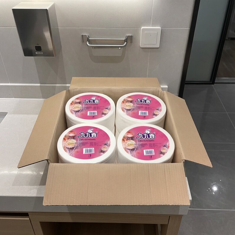 九九香商用盘纸厕所大卷纸卫生纸酒店专用纸巾大圈纸整箱优质柔软