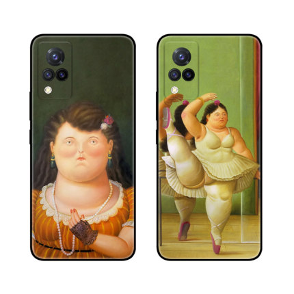 搞笑可爱胖胖的芭蕾舞少女适用vivo S9/S9e/S7e/S10P/S6/S5手机壳