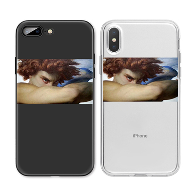 文艺油画堕落天使暗黑冷淡风适用iPhoneXS Max手机壳X苹果XR/678p