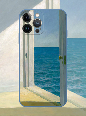 世界名画Edward Hopper霍普油画海边的房间适用iPhone17Pro/16软壳15promax/14plus苹果13mini手机壳12/11