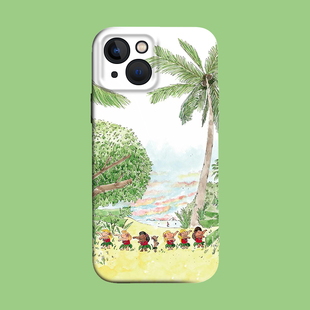 忘情森巴舞夏日文艺小清新适用iPhone XS Max苹果16/17菲林手机壳15pro防摔14软壳678plus