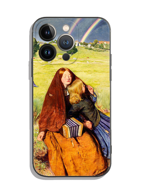 浪漫主义Millais米莱斯世界名画盲女适用iPhone15Pro/14promax苹果13mini手机壳12/11