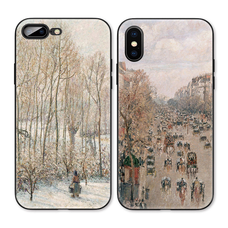毕沙罗油画复古文艺冷淡风适用iPhone XS Max苹果16软壳15/14pro手机壳678plus防摔X,3C数码配件,手机保护套/壳,淘宝优惠券,粉丝福利购,淘宝优惠卷