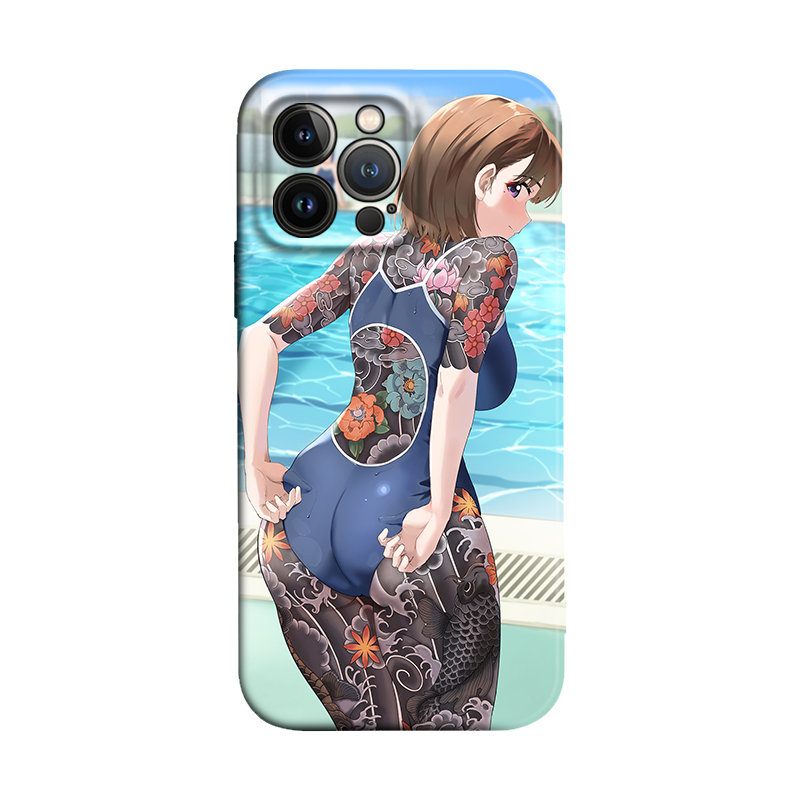 苹果iPhone16花臂纹身泳衣少女