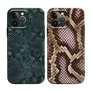 14手机壳678plus Max苹果17防摔16软壳15pro ins风彩色蛇皮纹理小众艺术菲林适用iPhone