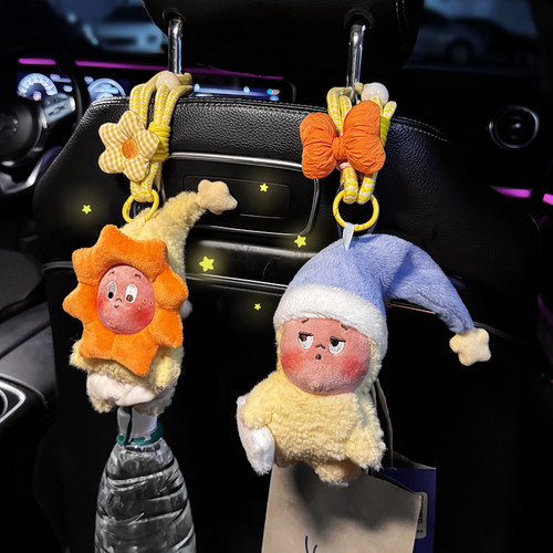 车载挂钩可爱星星人汽车座椅后背