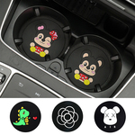 防滑垫车用水杯垫卡通可爱车载置物垫创意个性胶垫汽车内饰用品