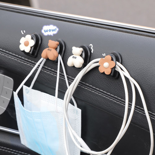 汽车挂钩可爱网红前排车用粘贴式