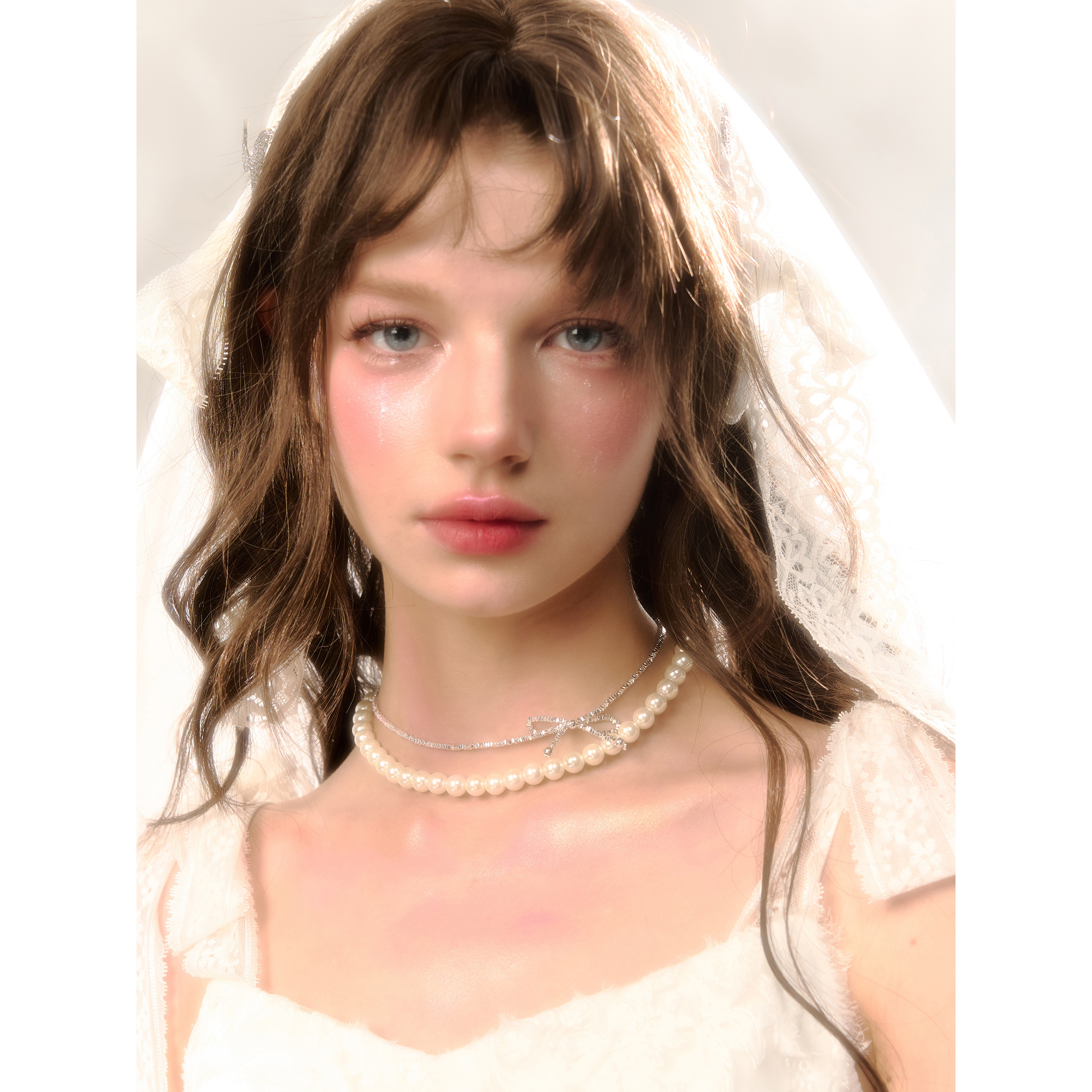 SunsetPark珍珠的告白多层项链