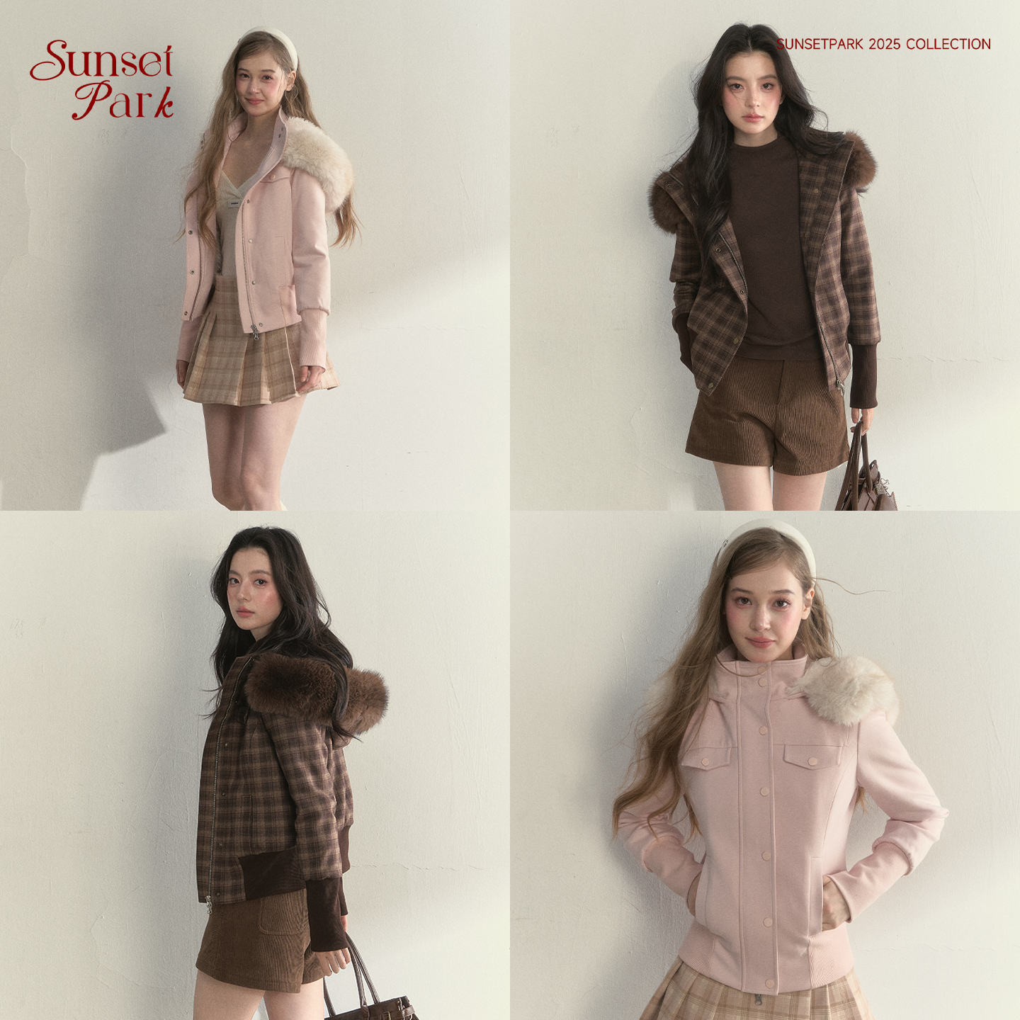 韩系少女复古卫衣大毛领氛围感