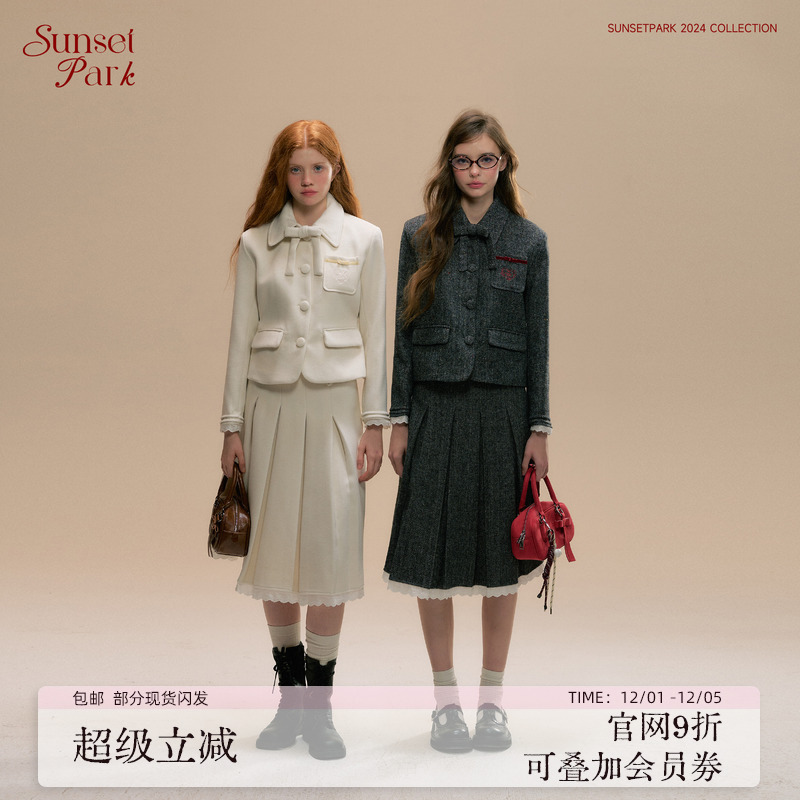SunsetPark千金学院套装春秋