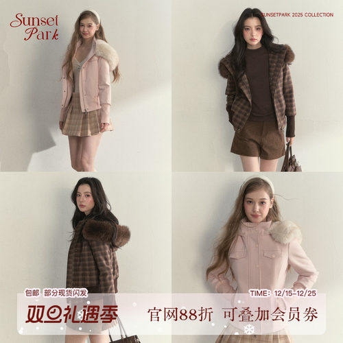 韩系少女复古卫衣大毛领氛围感