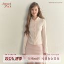 SunsetPark Daily/日落公园 粉灰娃娃领舒适秋冬内搭叠穿长袖T恤