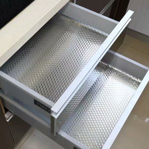 厨房抽屉垫纸防油防水防油墙纸自粘出租屋翻新橱柜贴纸金银铝箔纸