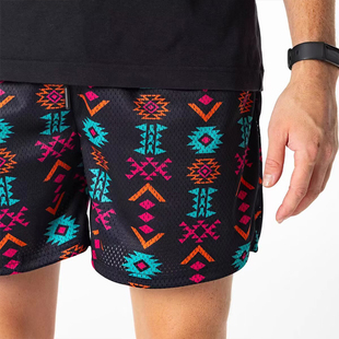 夏季美式复古篮球短裤网眼不过膝速干运动休闲训练健身三分短裤男