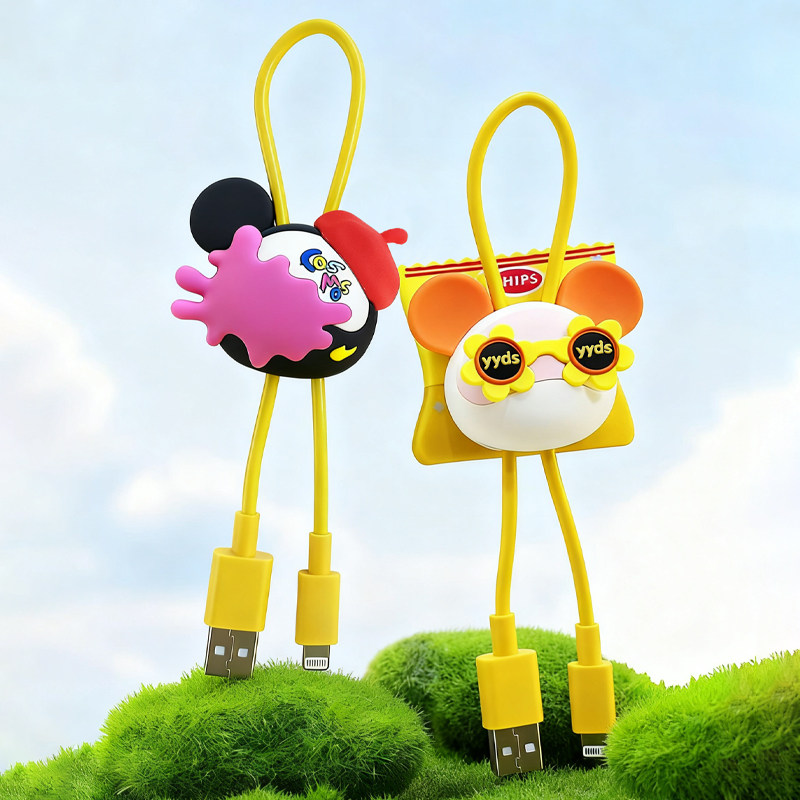 星际熊充电宝短线数据线便携适用苹果华为vivo小米oppo手机快充线