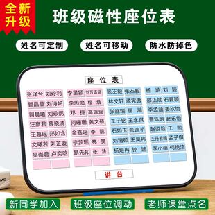 座位表教室班级移动活动座次姓名名字磁贴磁铁教师磁性