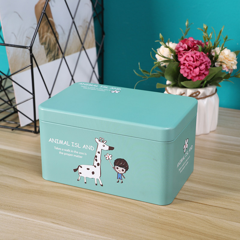 马口铁盒桌面收纳盒长方形带盖首饰卡片糖果储物礼物盒精致小盒子,收纳整理,桌面收纳盒,淘宝优惠券,粉丝福利购,淘宝优惠卷