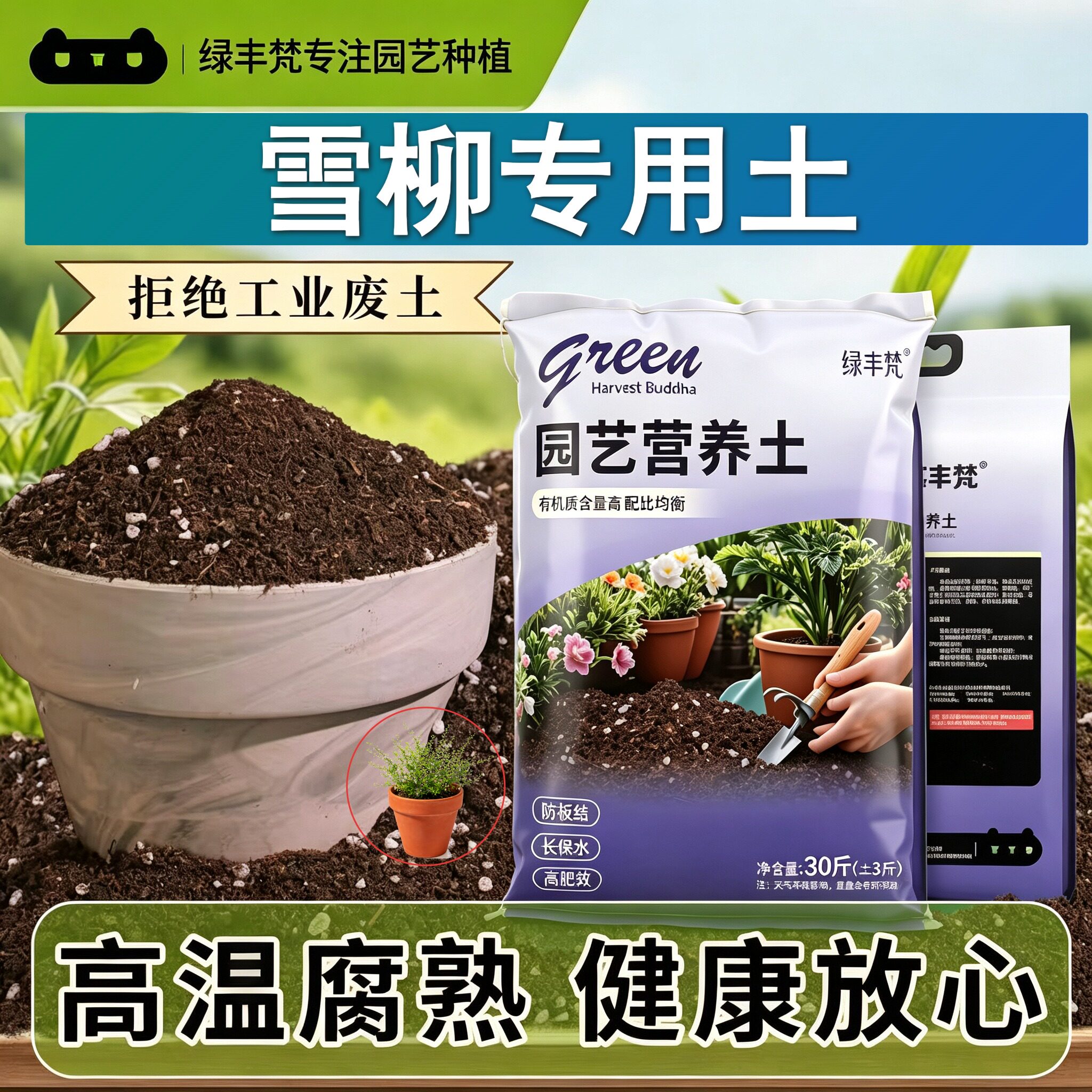 雪柳适用栽培土加珍珠岩高温灭菌菜园加深生根粉进口壮根多肉阳台