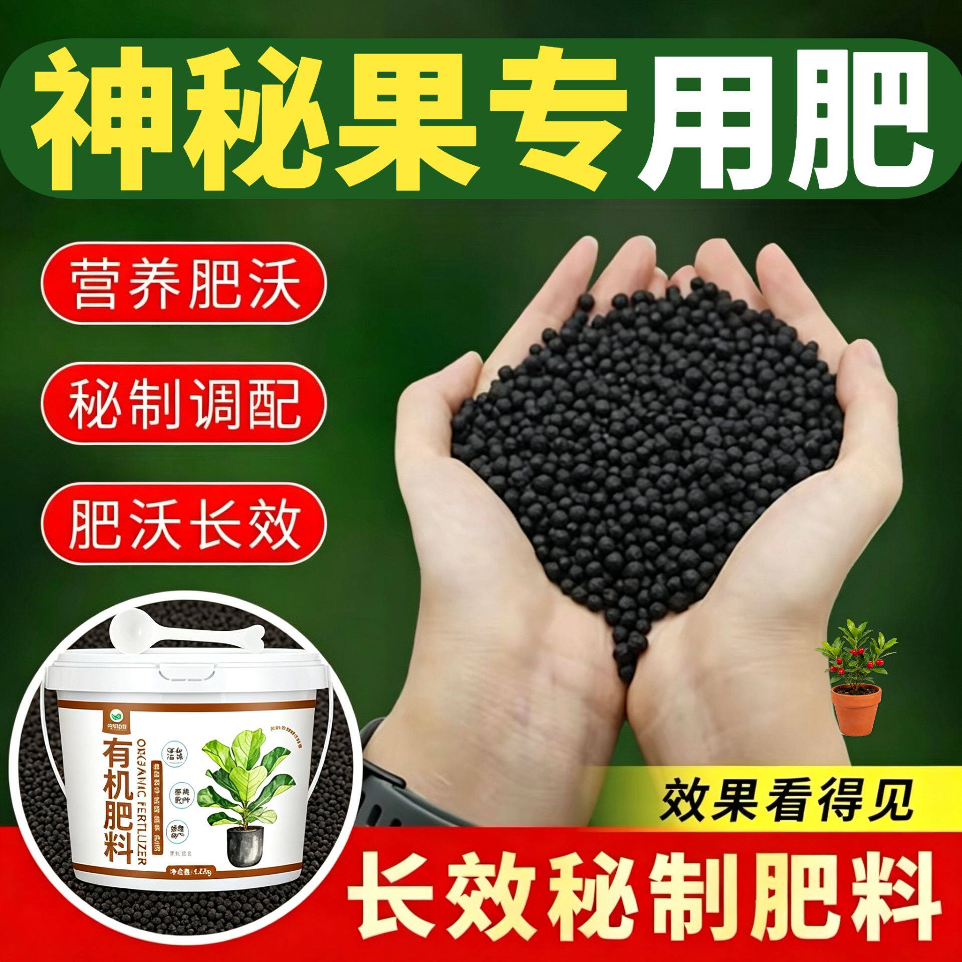 神秘果专用肥缓释颗粒肥叶面肥枝繁叶茂根系发达盆栽底肥不烧苗