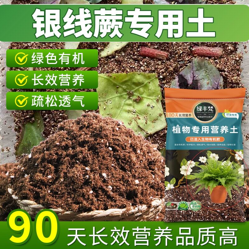 银线蕨专用泥炭土无尘处理种菜种植土轻量基质缓冲肥效家用装观花