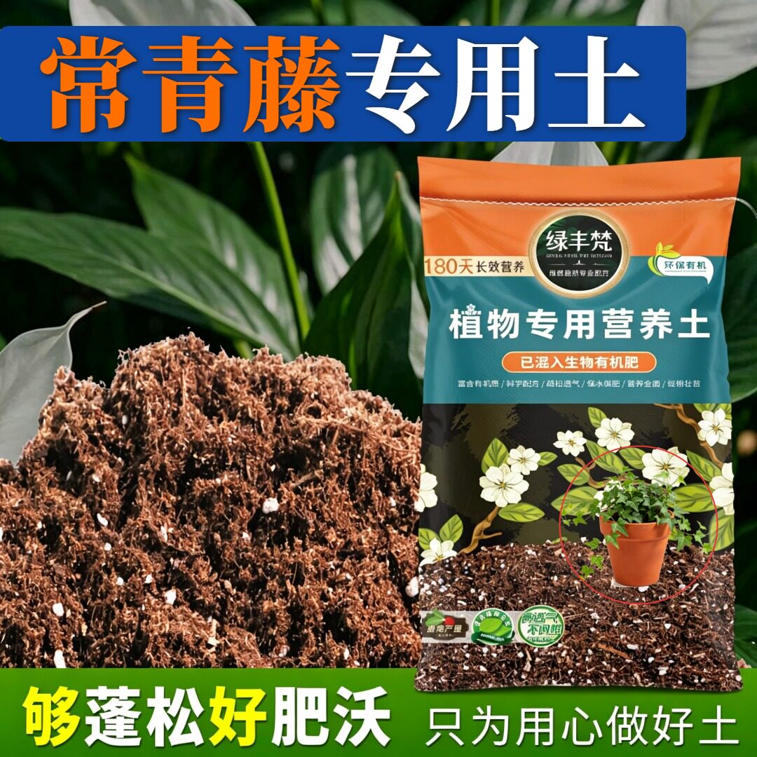 常青藤专用园艺土不板结绿萝盆栽土安全可靠防徒长开袋即用观花