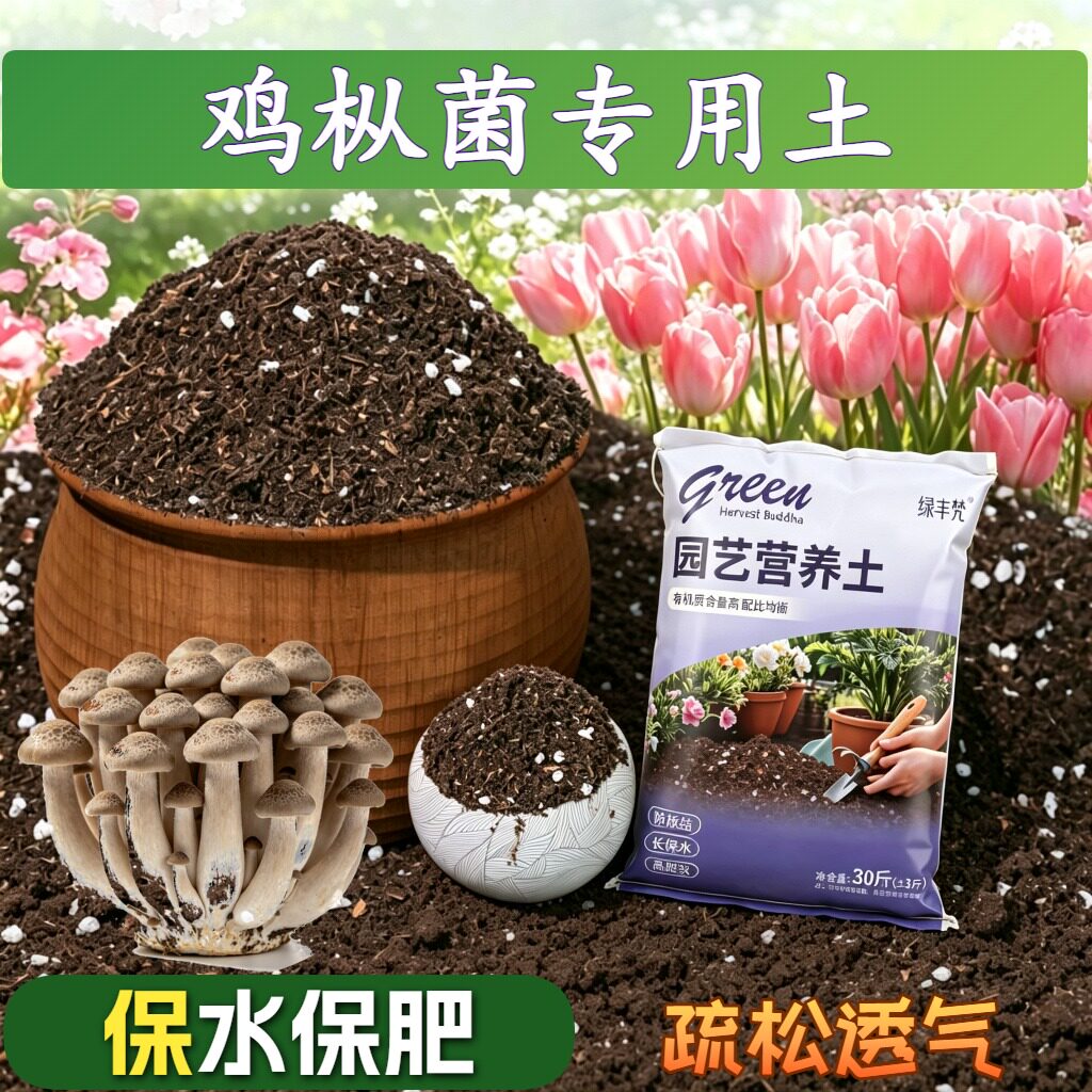 鸡枞菌专用有机土疏松透气不烂根盆栽包邮有机促生长木本轻质土
