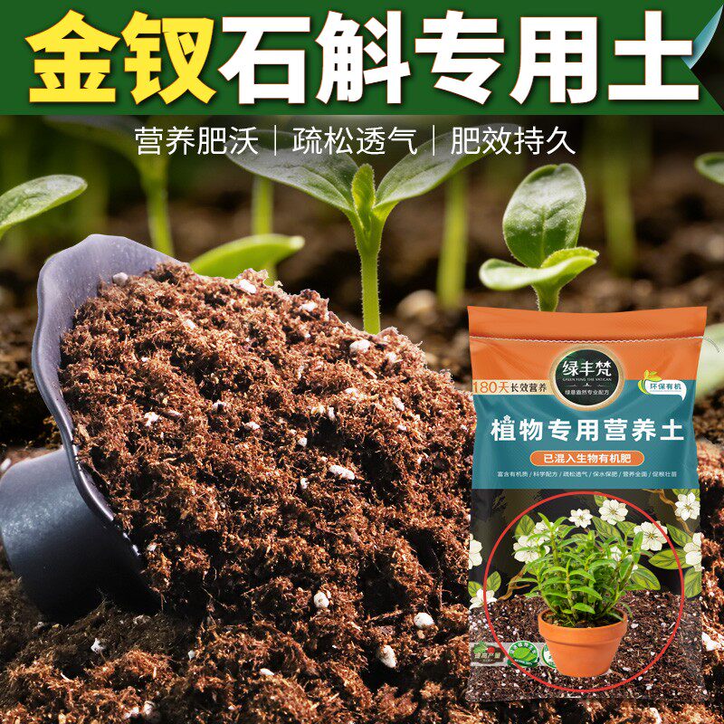 金钗石斛专用花泥促开花扦插种植土精选减少积水无草籽多肉绿萝