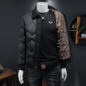 男士轻薄款款羽绒服标90白鸭绒 钱塘6019-66109-P365假模图图片