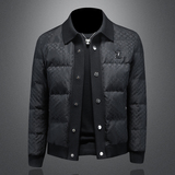 2024男士羽绒服标90白鸭绒钱塘6019-货号66133-P420镂空图，男装羽绒服，钱塘6019(原2022)