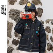 男女童翻领牛仔上衣外套 新款 TYAKASHAKIDS塔卡沙童装 上衣2026春季