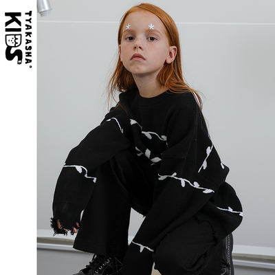TYAKASHAKIDS塔卡沙黑色毛衣