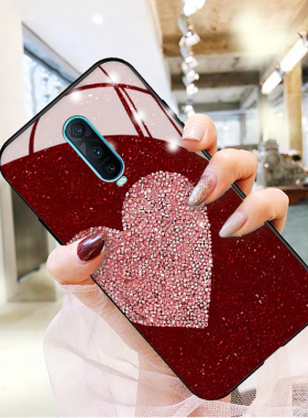 闪钻半心适用oppor17pro手机壳a11x新款r15x气质女神k1k9保护套k10s高级a95a96玻璃a93a92硅胶a72a97红色a55