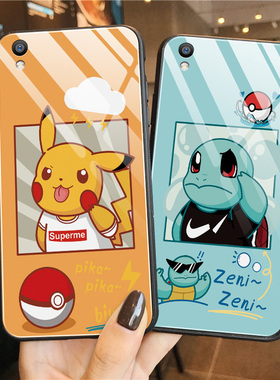 杰尼龟oppor9手机壳玻璃a11/a11x适用R9SPLUS皮卡丘r9plus可爱卡通r7s硅胶创意a5/a3/a1网红风保护套男女新款