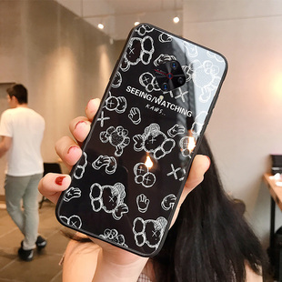 kaws潮牌联名卡通芝麻街vivoy9s手机壳y7s全包边voy创意y5s男女款viovy适用y9s玻璃vivo情侣网红voviy保护套