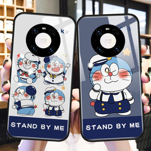 叮当猫华为mate30手机壳可爱mate40pro+潮牌玻璃mate20x硅胶卡通nova6se防摔适用4g网红女生5g版保护套es动漫