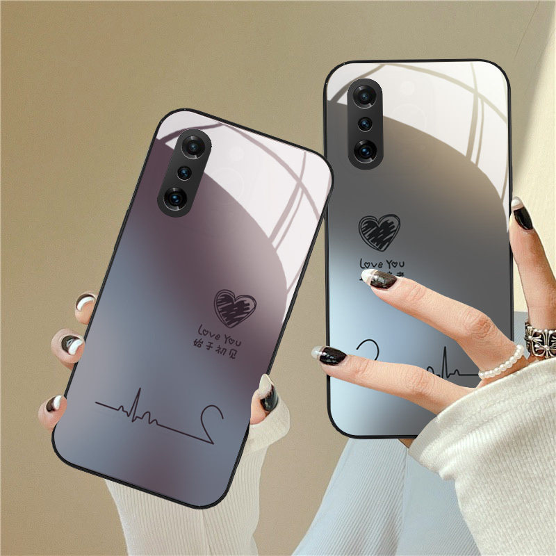 心跳爱心适用红米k50手机壳新款k40游戏增强版k30pro高级玻璃k20硅胶10a网红女8男9情侣k30s至尊纪念保护套5g