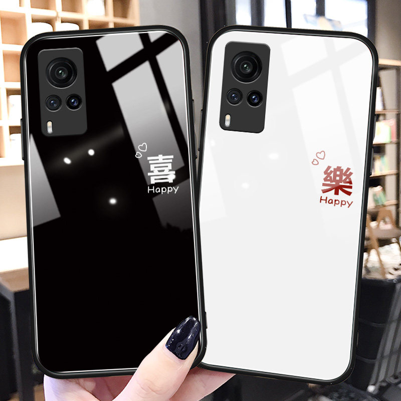 喜乐vivox70手机壳简约x60pro 情侣新款x50小众x30玻璃硅胶x27男x23