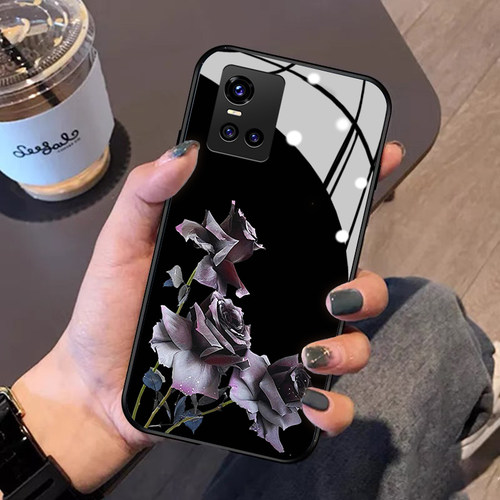 vivo玻璃硅胶复古创意时尚手机壳