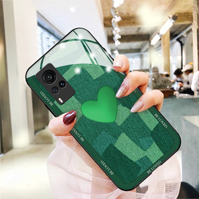 布纹爱心vivox70手机壳x60玻璃新款x50pro+适用x30保护套女x27高级x23幻彩x21i屏幕x21s后置指纹t1创意ins风