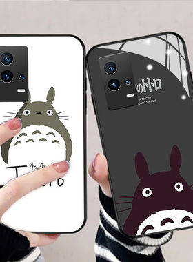 动漫龙猫适用vivoiqoo10手机壳女玻璃iqoo9pro保护套7/8硅胶iqooneo5se潮牌iqoopro可爱新款iqooz3超薄iqoou5