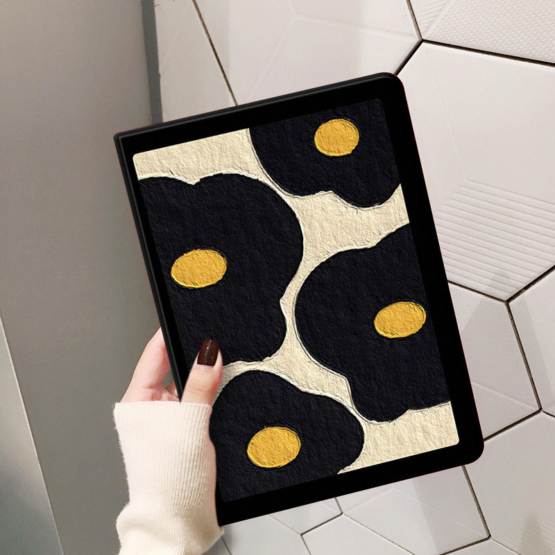 磨砂浅黄花适用华为matepad11保护套小米5平板pro荣耀8联想小新pad电脑m6带笔槽7硅胶vivo壳11英寸10.1女简约