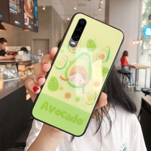 夏日牛油果vivoX20手机壳全包边X21屏幕指纹创意X9/X9S可爱少女款X7玻璃适用X21i/X21s卡通X7简约保护套plus