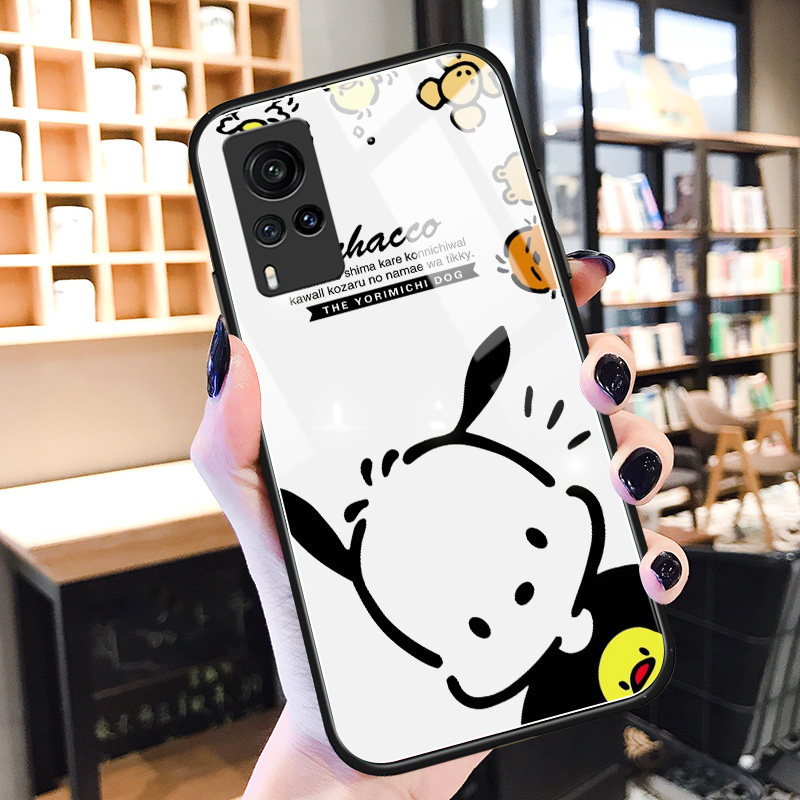 帕恰狗vivox60手机壳玻璃x60pro+简约手绘vivoy30趣味可爱y52s卡通硅胶y31s适用新款iqooU3保护套女生xplay6