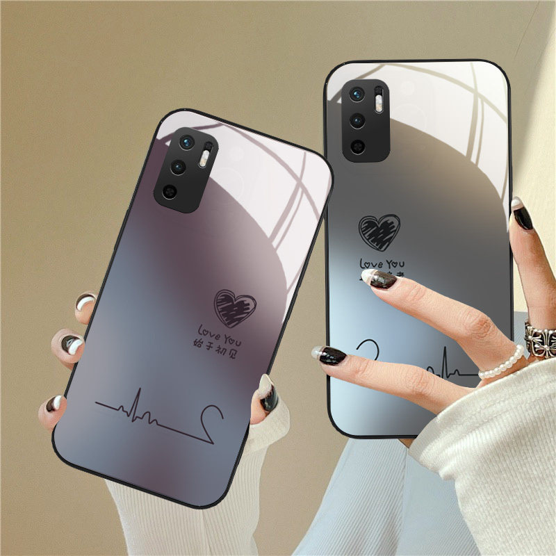 心跳爱心适用红米note11手机壳新款note10pro+高级玻璃epro硅胶note9网红女4g版5g男note8情侣保护套10xpro外