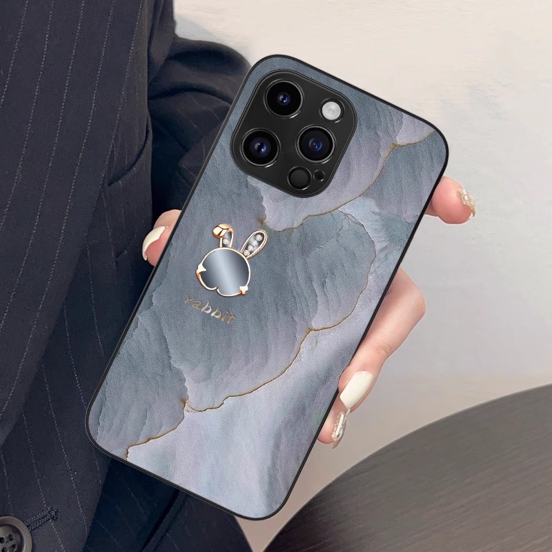 泰坦兔气质女神玻璃硅胶手机壳