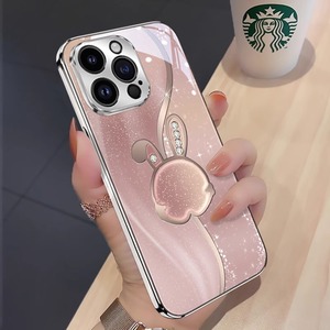 粉调琉金兔适用苹果15promax手机壳新款iphone14网红13mini气质女神12玻璃11高级xsmax全包xr/se378plus套6sp